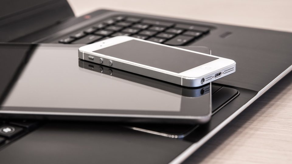 Telefoon, tablet en laptop